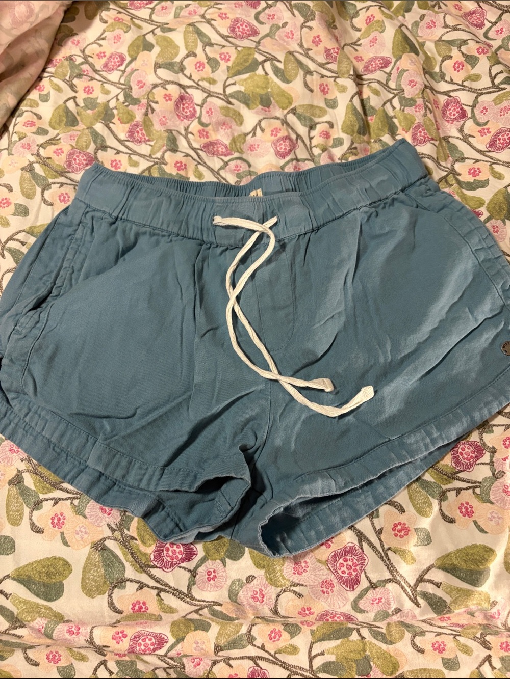 Roxy Teal Drawstring Athletic Shorts